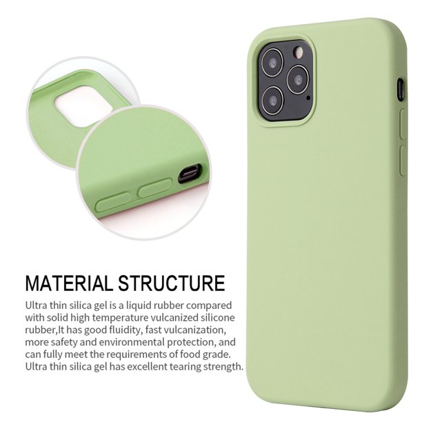 Dteck Iphone 12 Pro Max Case Ultra Slim Fit Iphone Case Liquid Silicone Gel Cover Anti Scratch Shockproof Case Compatible With Apple Iphone 12 Pro Max 6 7 Green Walmart Com Walmart Com