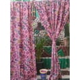 thumbnail image 6 of Vintage print boho floral curtains, Cotton Curtain, Set Of Two Curtains, Semi Sheer Drapes, Housewarming Gift, Light Weight Summer drapes., 6 of 7