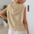 thumbnail image 4 of Sleeveless Hoodie for Women 2026 Trendy Casual Plain Hooded Sweatshirt Womens Pullover Top Spring Summer Outfits, 4 of 7