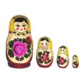 thumbnail image 1 of Auténticas muñecas rusas de anidación Semenov hechas a mano, pintadas a mano, juego de 4 piezas Matryoshkas de 3 1/2 pulgadas Alexandra International 92145109045, 1 of 1