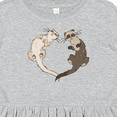 thumbnail image 4 of Inktastic Cute Ferret Heart Girls Toddler Dress, 4 of 5