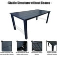 thumbnail image 6 of Mosbrisa Poly Lumber Patio Dining Set, HIPS Outdoor Dining Table and Chairs, with Umbrella Hole, Weather Resistant (Navy Blue, 7 Piece), 6 of 8