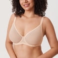 thumbnail image 7 of DELIMIRA Women's Mesh Bra Full Coverage Plus Size Plunge Unlined Underwire Bras, 7 of 7