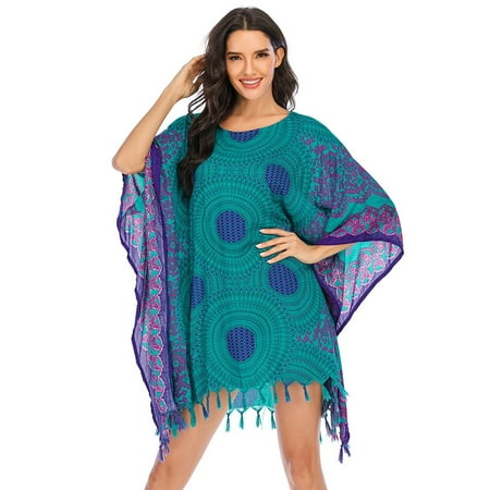 

Summer Spring/Summer T-Shirt Bohemian Home Pajamas Casual Loose Beach Towel