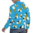 thumbnail image 4 of Bingfone Flying Bees Men'S Drawstring Hoodie Long Sleeve Pocket Sweatshirts-3x-Large, 4 of 9