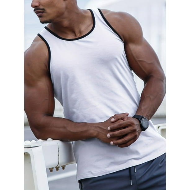 Camiseta de tirantes casual de cuello redondo para hombres camiseta de tirantes para hombres para el verano al aire libre entrenamiento de gimnasio culturismo y fitness regalo para hombres Walmart en