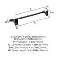 thumbnail image 6 of Amerock Davenport Matte Black 18 inch (457mm) Towel Bar, 6 of 8