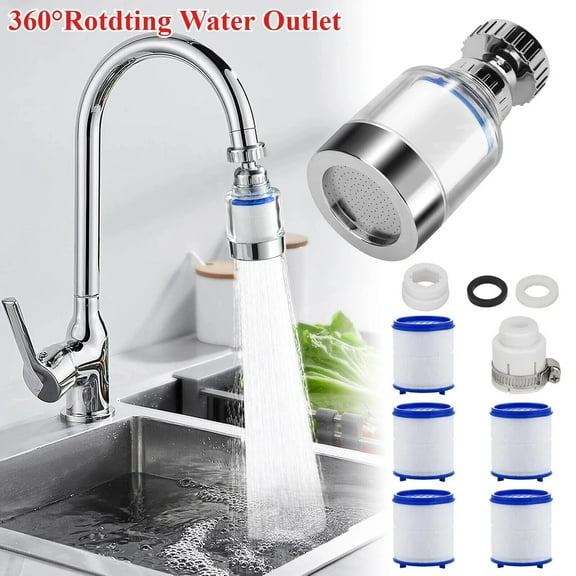Kitchen & Bathroom Sink Faucet Water Filter, Tap Mount Filtration System, Purifier.