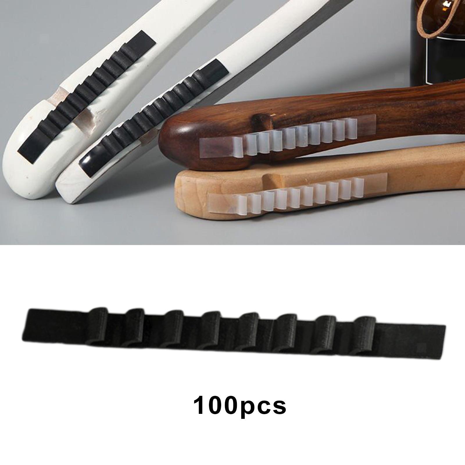 100 Pieces Silicone Non Slip Hanger Grips Adhesive Clothes Hanger Grips