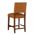 thumbnail image 2 of Linon Bristol 24" Indoor Wood Counter Stool, Caramel Faux Leather, 2 of 12