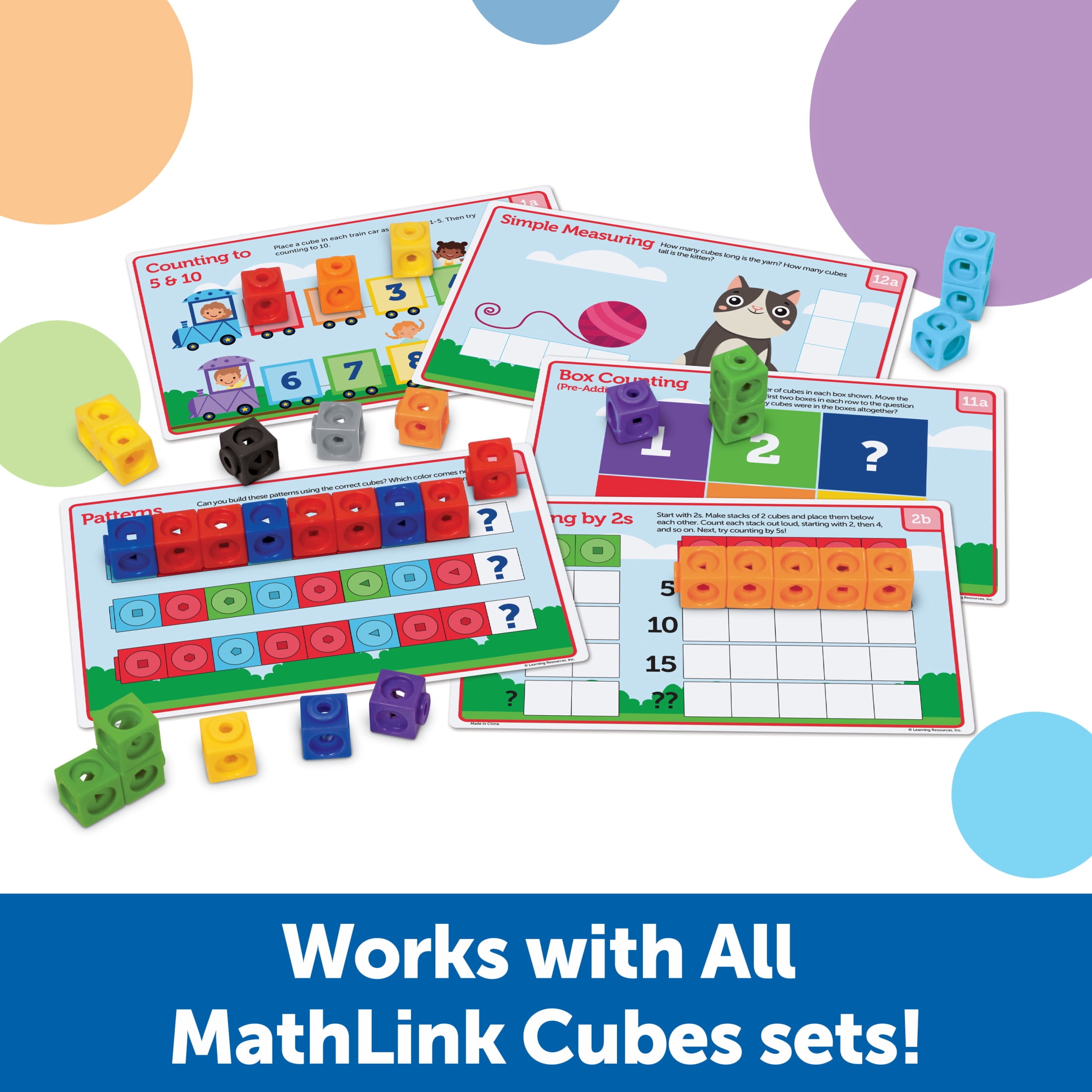 Learning Resources MathLink Cubes for Preschool and Up Math Toys