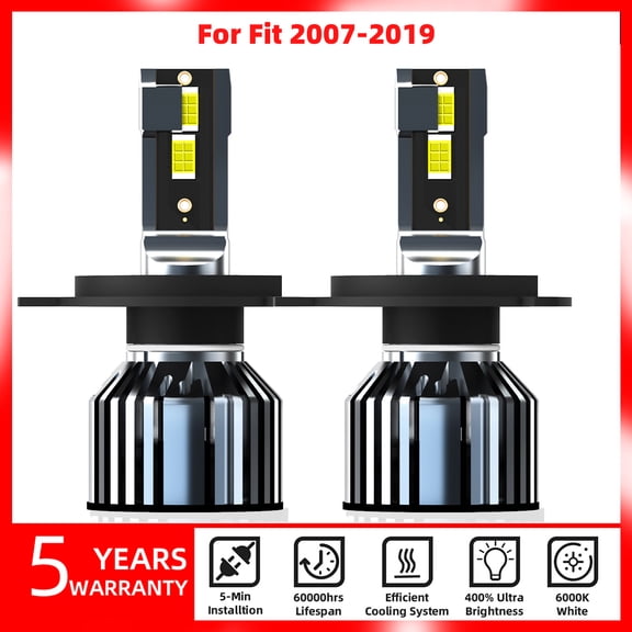 For Honda Fit 2007-2019 LED Headlight High/Low Bulbs 6000K White Combo,9003 / H4 / HB2