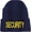 Navy Blue With Gold Text, variant on SECURITY Large Embroidered Beanie SHERPA Lined Warm Winter Watch Cap Security Winter Hat Uniform (BlackWithGoldText)