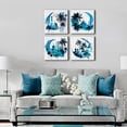 thumbnail image 5 of Islamic Wall Art Abstract Moon Phases Wall Decor Watercolor Mosque Palm Tree Canvas Prints Pictures Muslim Painting Prints Posters Islam Home Decor for Living Room Bathroom Decorations 14x14 4Pcs, 5 of 6
