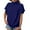 Blue1, variant on yunLCZ Basic Women's Tees Everyday Low Price Women's Summer Solid Color High Neck Loose Casual Short Sleeved T Shirt Top Office casual blouse with leggings