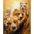 thumbnail image 2 of Lund, Denton 15x17 Gold Ornate Wood Framed with Double Matting Museum Art Print Titled - The Three Bears, 2 of 4