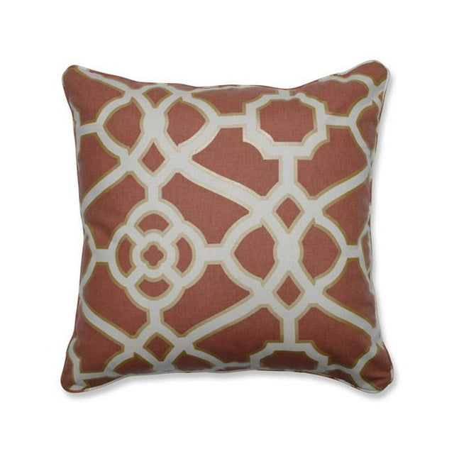 Pillow Perfect 623351 Indoor Burnished Tile Spice 18 in. Throw Pillow - Orange