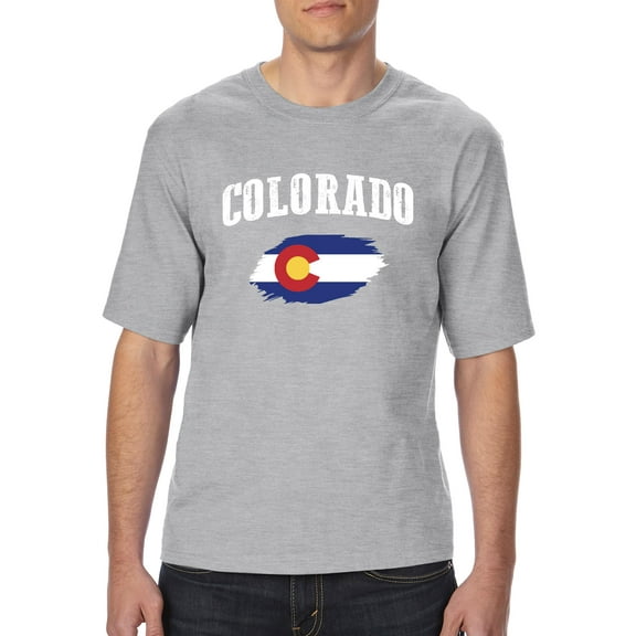 Normal is Boring - Big Men's T-Shirt, up to Tall Size 3XLT - Colorado Flag