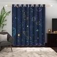 thumbnail image 6 of Lfeey Cosmic Planet for Kids Bedroom Blackout Curtains, Metal Grommet Curtains, Blue, 2 Panels, 52x63 inch, 6 of 6