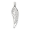 thumbnail image 1 of Pendentif Aile d'Ange Poli & Texturé en Or Blanc 14K, 1 of 2