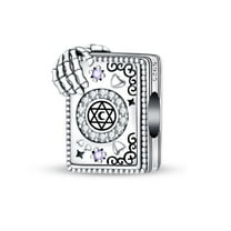 KUNSIR S925 Sterling Silver Charms Mystic Spellbook Beads Charm For Bracelet or Necklace DIY Jewelry Gifts