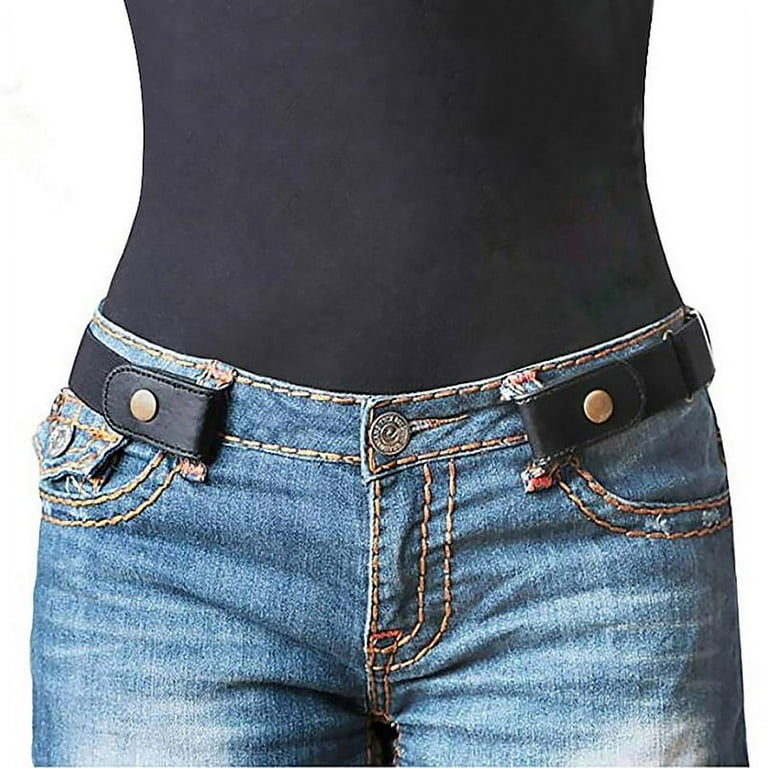 Pingrf Belts for Women Buckle-free Elastic Invisible for Jeans Belt Without  Buckle Easy Belts Men Stretch No Hassle Belt