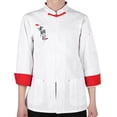 thumbnail image 3 of Chaqueta de chef para mujer, uniforme de chef de estilo chino, bata de chef, chaqueta de chef de larga duración, 3 of 12