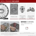 thumbnail image 3 of Stylish Dual Mount 31" Stainless Steel Single Bowl Kitchen Sink with Grid & Strainer S-402G, 3 of 11