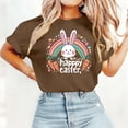 thumbnail image 4 of Idoravan Womens Shirts Graphics $8 Women's Fashion Loose Casual Easter Print Round Neck Short Sleeve T-Shirt, 4 of 5