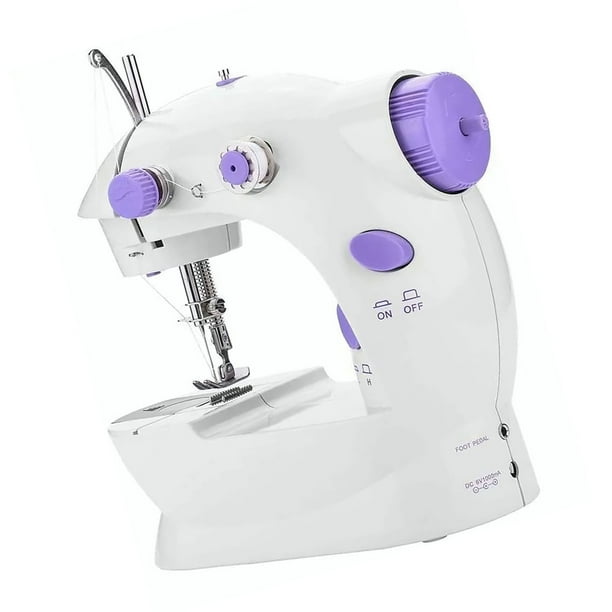 Mini máquina de coser Bling Bling LED para niños doméstica multifuncional