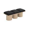 thumbnail image 5 of Meridian Furniture Pavilion Black Boucle Fabric Bench, 5 of 7
