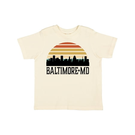 

Inktastic Baltimore Maryland Skyline Sunset Gift Toddler Boy or Toddler Girl T-Shirt