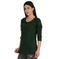 thumbnail image 3 of Inkmeso Solid Raglan Full Sleeve T-shirt For Women Scoop Neck Baseball Tee Casual Tops, 3 of 7