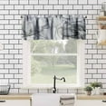 thumbnail image 3 of Luxury Marble Valance Curtains,White Black Modern Veins Jade Foil Texture Abstract Modern Decorative Short Curtains for Kitchen Living Room Restaurant Cafe Decor 54x18inch, 3 of 6