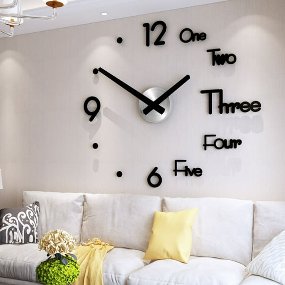 Miuline DIY European style simple wall clock wall stickers modern DIY 3D wall clock stickers home office decoration children's room
