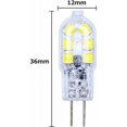 thumbnail image 4 of Paquete de 10 bombillas LED G4, 2 W, 12 SMD 2835 LED, blanco frío, alta iluminación, 120 LM, CA/CC de 12 V [Clase energética A+], 4 of 5