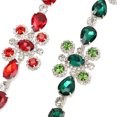 thumbnail image 2 of Rhinestone Flower Trim,2pcs Rhinestone Flower Chain Bling Rhinestone Trim Chain Rhinestone Trim Finely Tuned Performance, 2 of 5