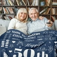 thumbnail image 3 of LHSHID 50th Birthday Gifts for Men Men 50th Birthday Decorations 50 Years Old Happy Birthday Blanket Birthday Gifts Ideas for Dad Husband Grandpa Soft Blanket 60"x80", 3 of 7