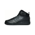 thumbnail image 4 of Nike Court Borough Mid 2 Little Kids' Black/Black Shoes  size 3, 4 of 6
