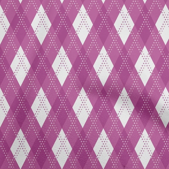 oneOone Cotton Flex Purple Fabric Argyle Sewing Craft Projects Fabric Prints By Yard 40 Inch Wide