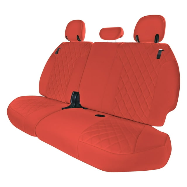 Pour 2021-2024 Toyota Sienna FH Group Housses de Sièges d'Auto Imperméables sur Mesure en Néoprène - Rouge Rangée 3rd