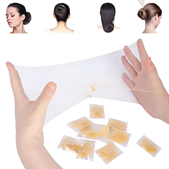 TUWAFE Blonde Hair Net 10 Pcs Elastic Mesh Invisible Wig for Bun Making Reusable Women
