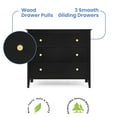 thumbnail image 4 of Delta Children Casey 3 Drawer Dresser with Interlocking Drawers, Black Ebony/Natural, 4 of 11