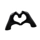 thumbnail image 5 of Escultura de mano de corazón, figura de gesto, regalo de cumpleaños, novedad, adorno de escritorio, estatua de de amor para Festival, dormitorio Negro, 5 of 8