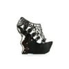 Hades Shoes H-Monique 6 Sandal 2 suede platform with Egyptian princess scales 10 / Black