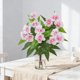 thumbnail image 5 of Decoraciones para San Valentín, adornos para San Valentín, regalos para San Valentín, decoraciones navideñas, flores artificiales de azalea e impatiens de 5 cabezas, flores artificiales de plástico., 5 of 5