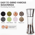 thumbnail image 3 of Pepper and Salt Grinder Set of 2-Refillable Coarseness Adjustable Pepper Mill Shaker ( Two Pack), 3 of 5
