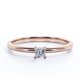 thumbnail image 1 of JeenMata Anillo Solitario para Mano Derecha con Moissanita de Corte Cojín de 1 Quilate y 4 Puntas con Certificación Chapado en Oro Rosa de 18 K sobre Plata, 1 of 7