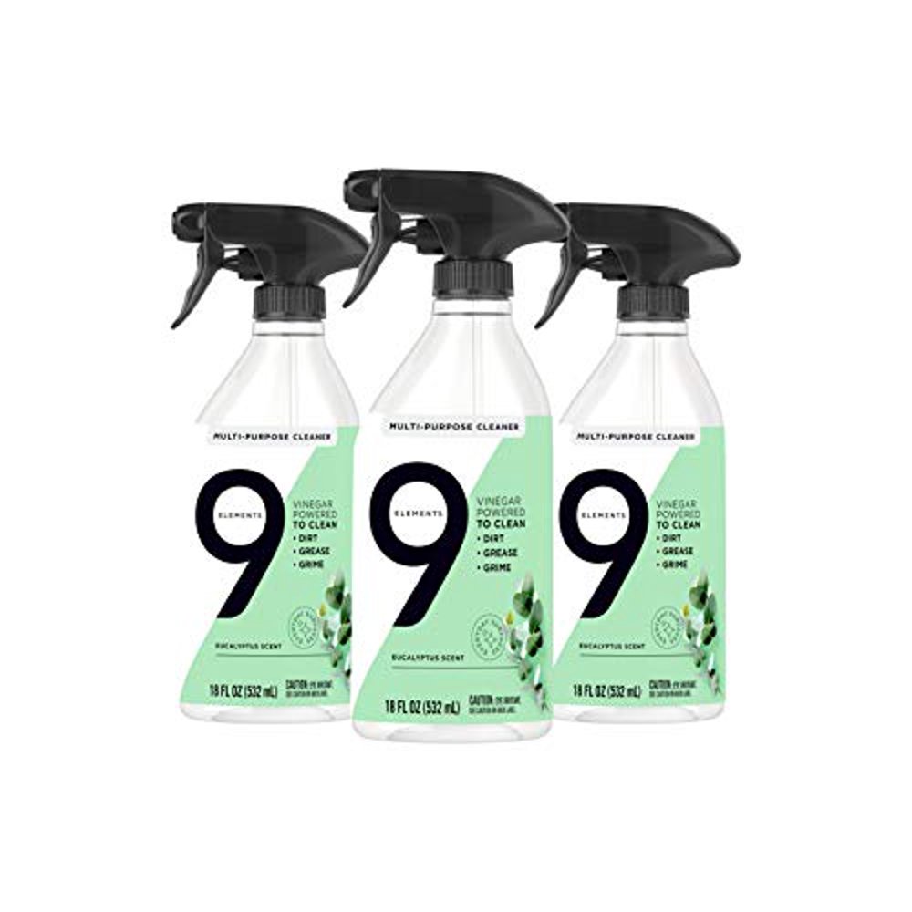 9 Elements MultiPurpose Surface Cleaning Spray, Eucalyptus Scent, 18 oz, Pack of 3 Walmart