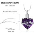 thumbnail image 2 of Crystal Cremation Jewelry for Ashes - My Best Friend - Heart Shape Memorial Urn Necklace Stainless Steel Birthstone Urn Pendant Ashes Holder Keepsake, 2 of 6
